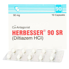 Herbesser Sr Capsules 90Mg (1 Box = 1 Strip)(1 Strip = 10 Capsules)