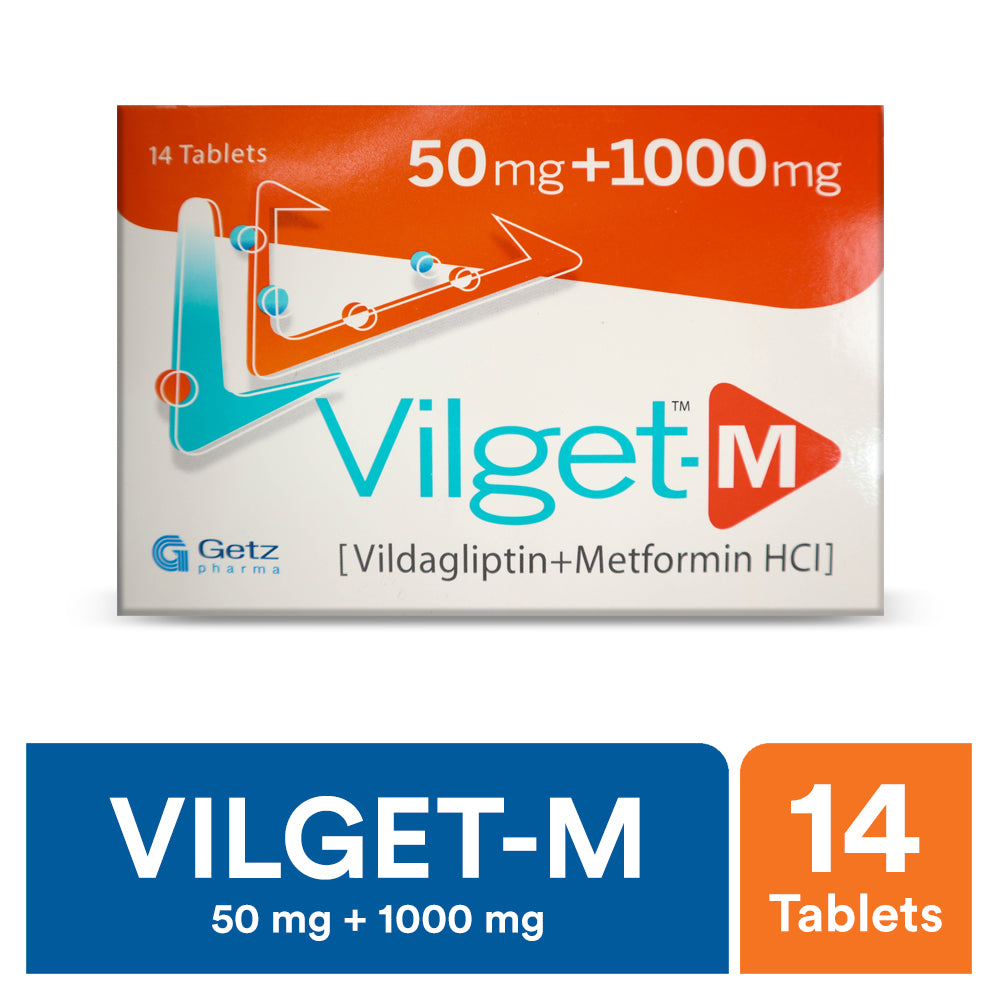 Vilget-M Tablets 50Mg/1000Mg (1 Strip = 7 Tablets)