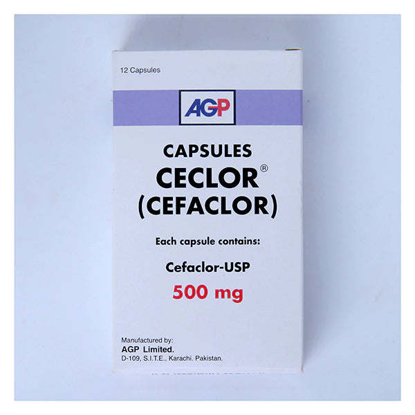 Ceclor Capsules 500Mg (1 Box = 1 Strip)(1 Strip = 12 Capsules)