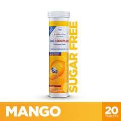 Cac-1000 Plus Mango (Sugar Free) Effervescent Tablets (1 Bottle = 20 Tablets)