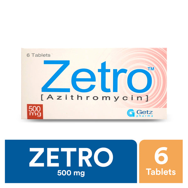 Zetro Tablets 500Mg (1 Strip = 3 Tablets)