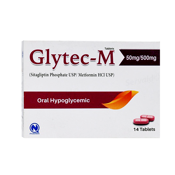 Glytec-M Tablets 50Mg/500Mg (1 Strip = 7 Tablets)