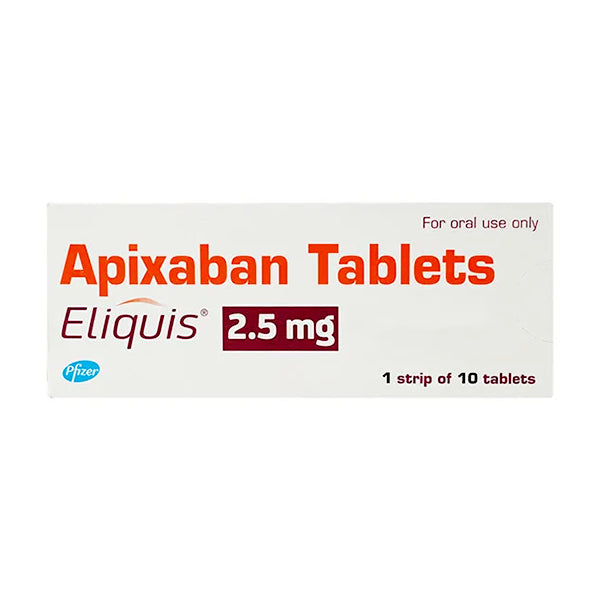 Eliquis Tablets 2.5Mg (1 Box = 1 Strip)(1 Strip = 10 Tablets)