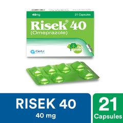 Risek Capsules 40Mg    (1 Strip = 7 Capsules)