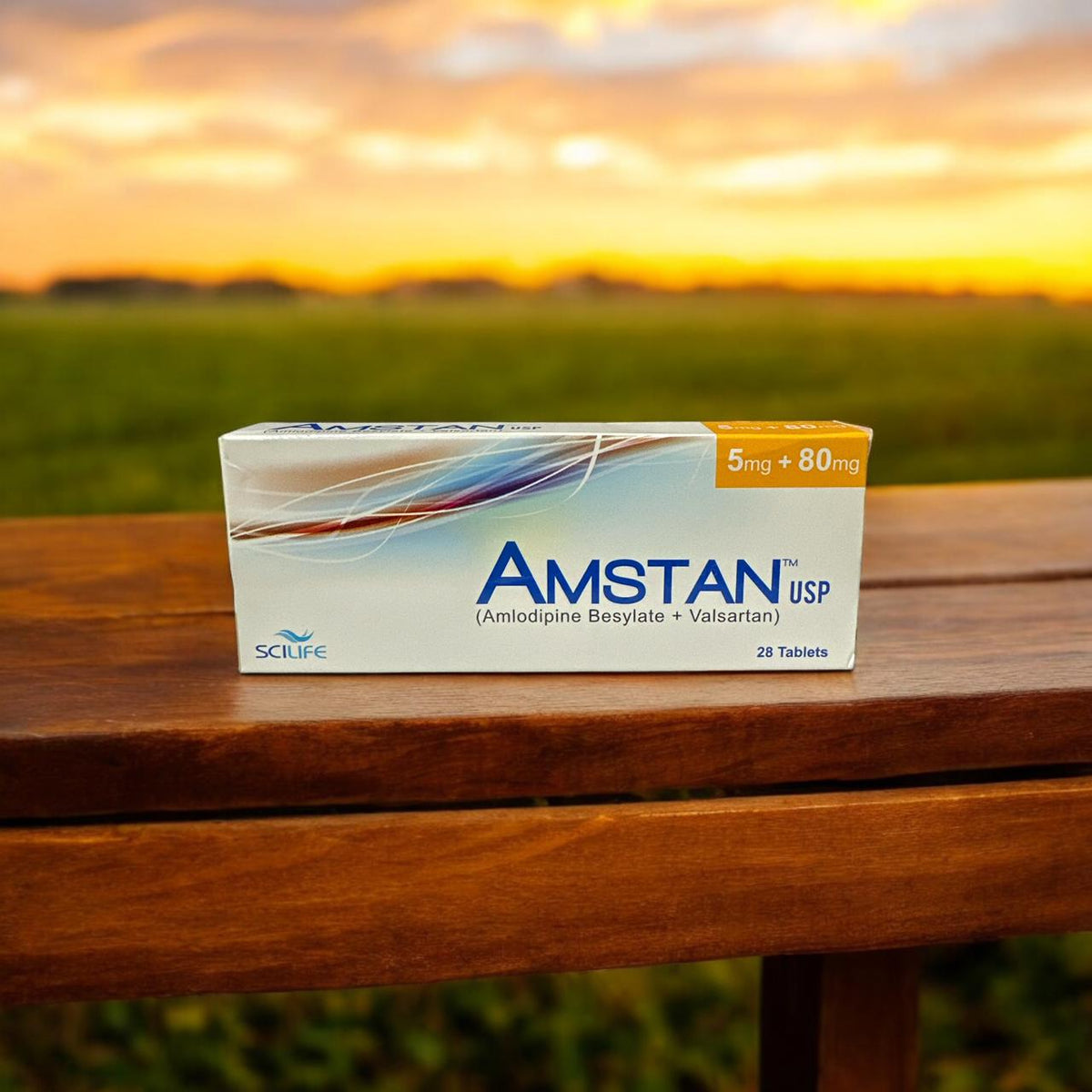 Amstan Tablets 5Mg+80Mg (1 Strip = 14 Tablets)