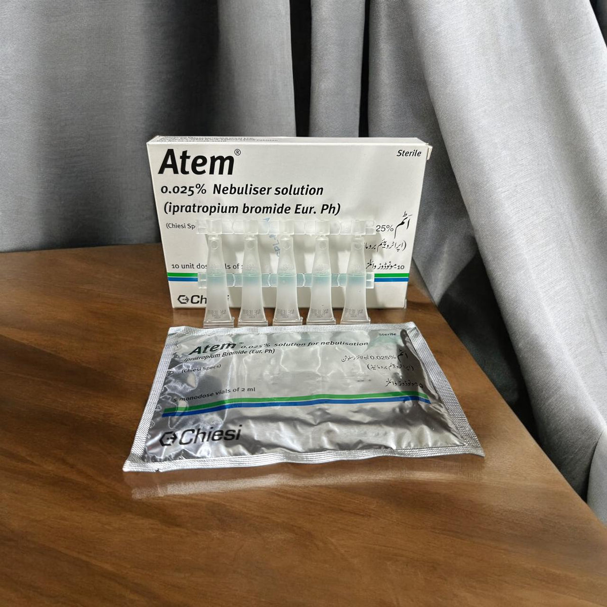 Atem Nebuliliser Solution Ampoule 0.025% 2Ml (1strip = 5 Ampoules)