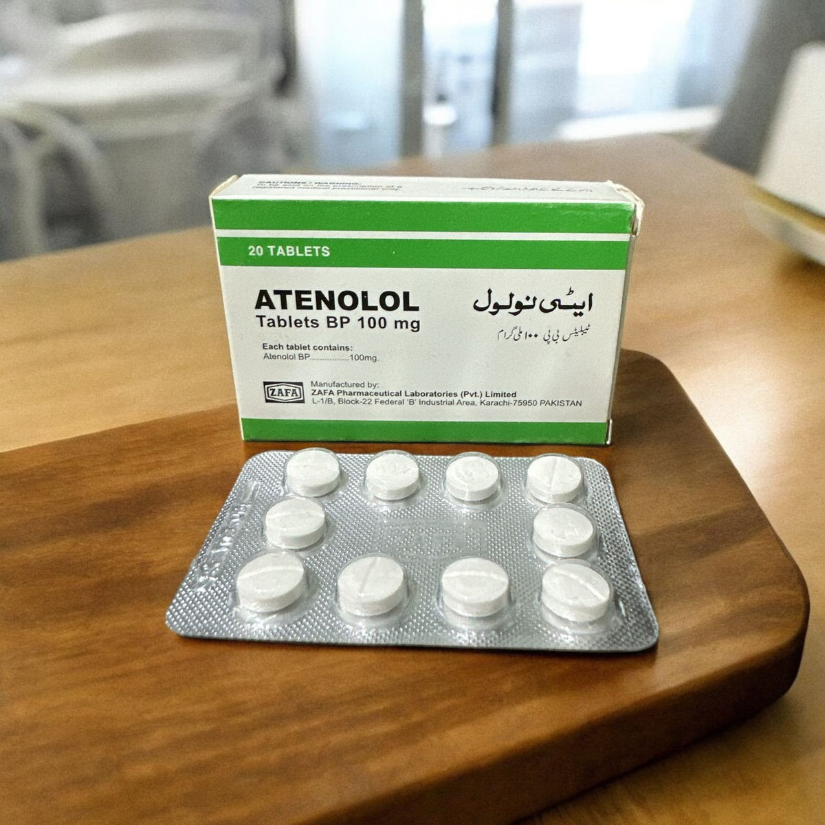 Atenolol Tablets 100Mg (1 Box = 2 Strips)