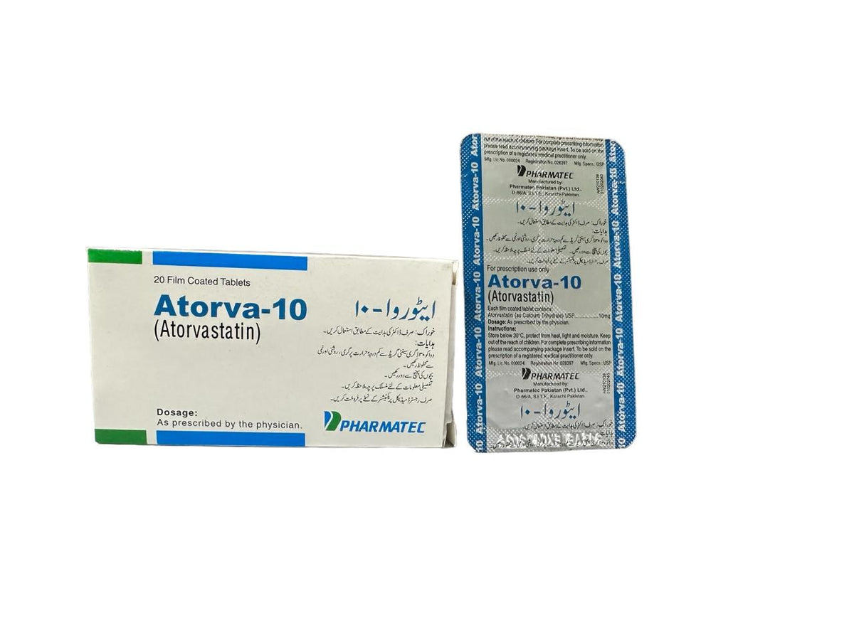 Atorva 10mg Tablet (1 Strip = 10 Tablets)