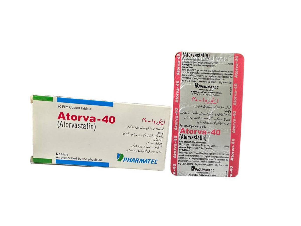 Atorva 40mg Tablet (1 Strip = 10 Tablets)