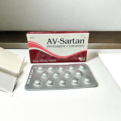 Av-Sartan Tablets 5Mg + 80Mg (1 Strip = 14 Tablets)