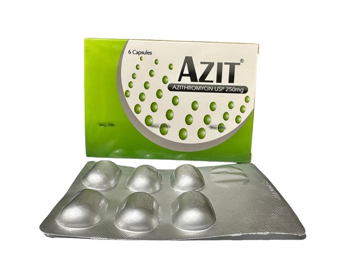 Azit 250mg Capsules  (1 Pack = 6 Capsules)