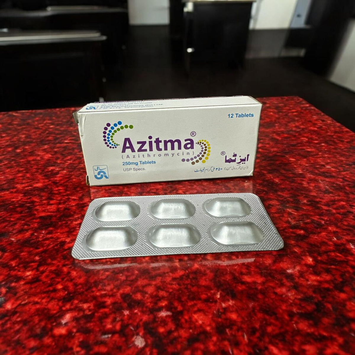 Azitma Tablets 250Mg (1 Box = 12 Tablets)