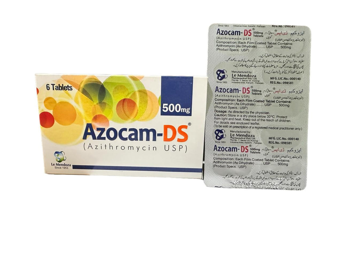 Azocam-Ds 500mg Tablets (1 Box = 6Tablets)