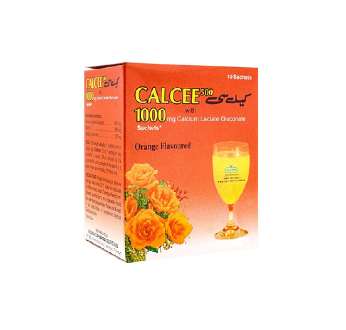 Calcee Calcee 500 Orange Flavored Sachets Pack 1000 mg powder ( 1 Sachet ...