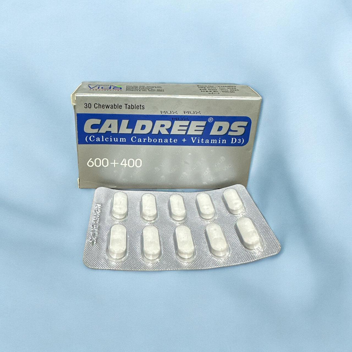 Caldree DS Tablets 600+400 (1 Strip = 10 Tablets)