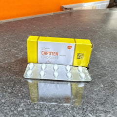 Capoten Tablets 50Mg (1 Strip = 10 Tablets)