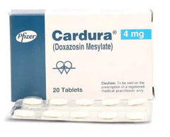 Cardura Tablets 4Mg (1 Box = 2 Strips) (1 Strip = 10 Tablets)