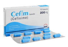 Cefim Capsules 200Mg (1 Box = 1 Strip)(1 Strip = 10 Capsules)