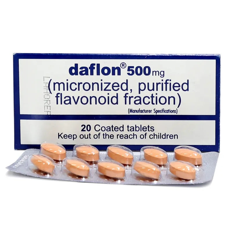 Daflon Tablets 500Mg  (1 Strip = 10 Tablets)