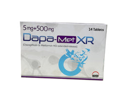 Dapa-Met Xr Tablets 5/500Mg (1 Strip = 7 Tablets)