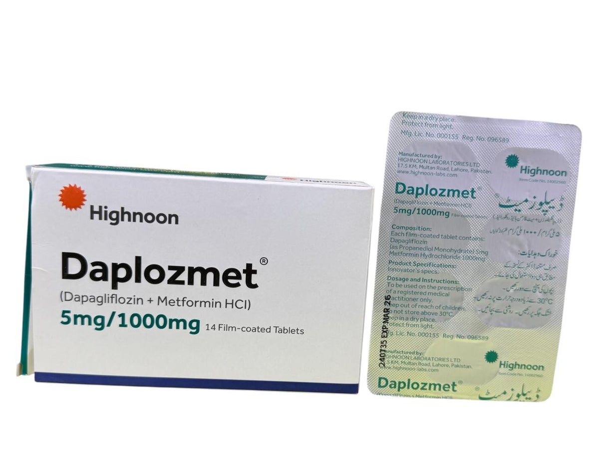 Daplozmet Tablets 5/1000Mg (1 Strip = 7 Tablets)