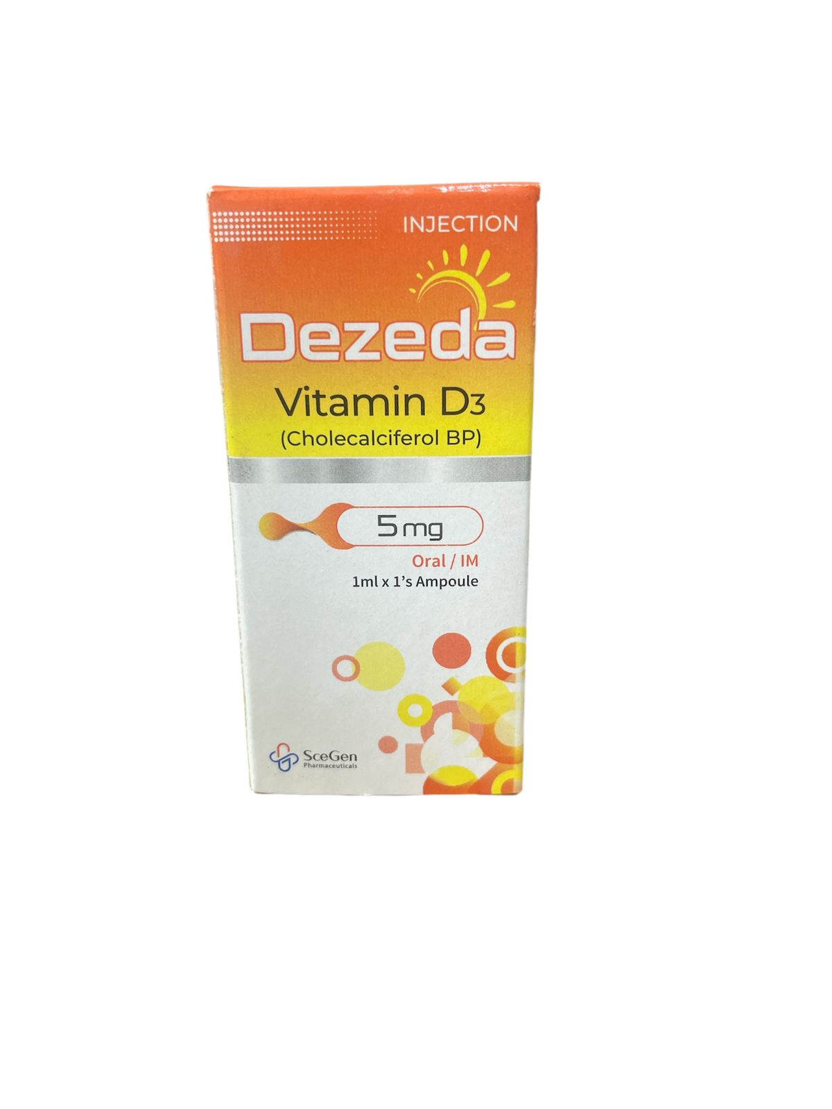 Dezeda Vitamin D3 Oral/Im Injection 5Mg/Ml (1 Box = 1 Injection)