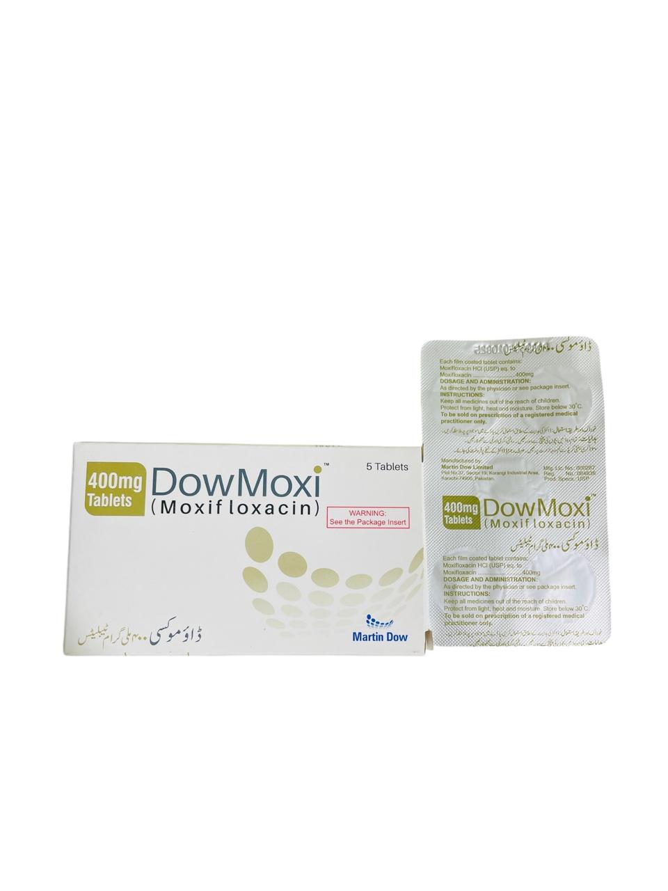 DowMoxi Tablets 400Mg (1 Box = 1 Strip)(1 Strip = 5 Tablets)