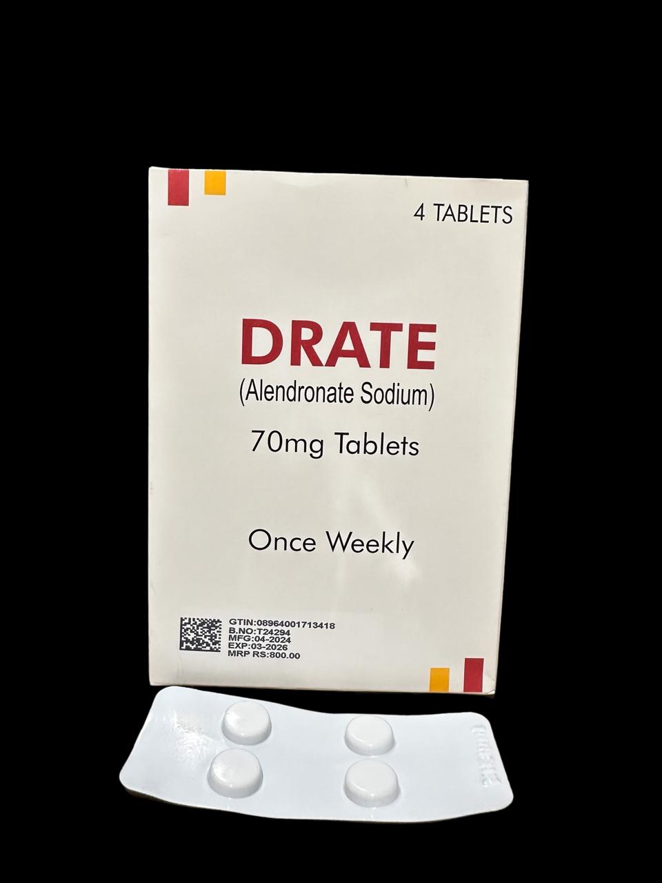 Drate Tablets 70Mg (1 Box = 4 Tablets)