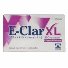 E-Clar XL  Tablets 500Mg (1 Box = 1 Strip)(1 Strip = 5 Tablets)