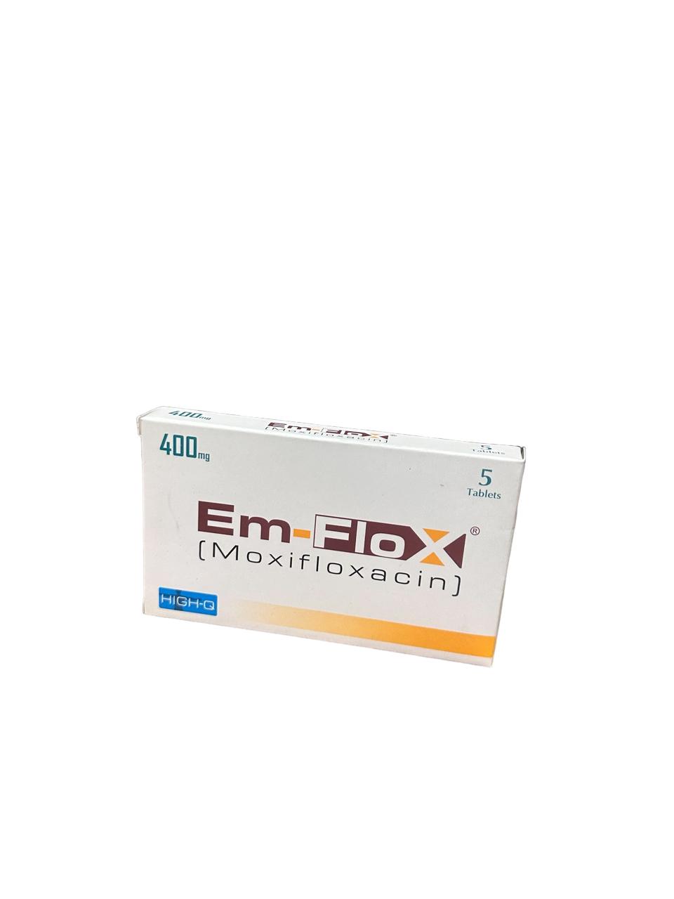 Em-Flox Tablets 400Mg (1 Box = 1 Strip) (1 Strip = 5 Tablets)