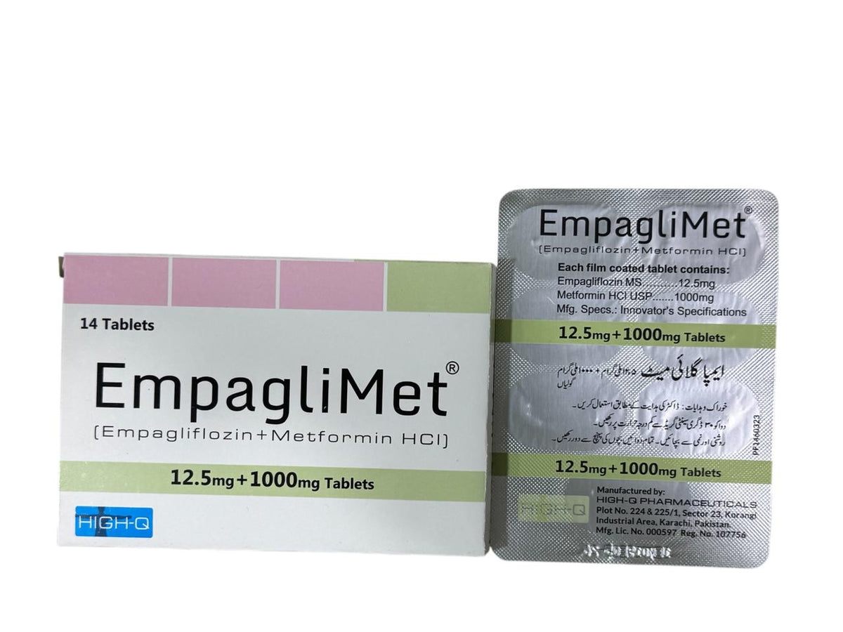 Empagli-Met  Tablets 12.5+1000Mg  (1 Strip = 7 Tablets)