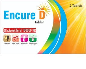 Encure D Tablets 10000 I.U. (1 Box = 1 Strip)(1 Strip = 2 Tablets)