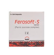 Ferosoft-S Iv Injection 100Mg (1 Box = 5 Ampoules)