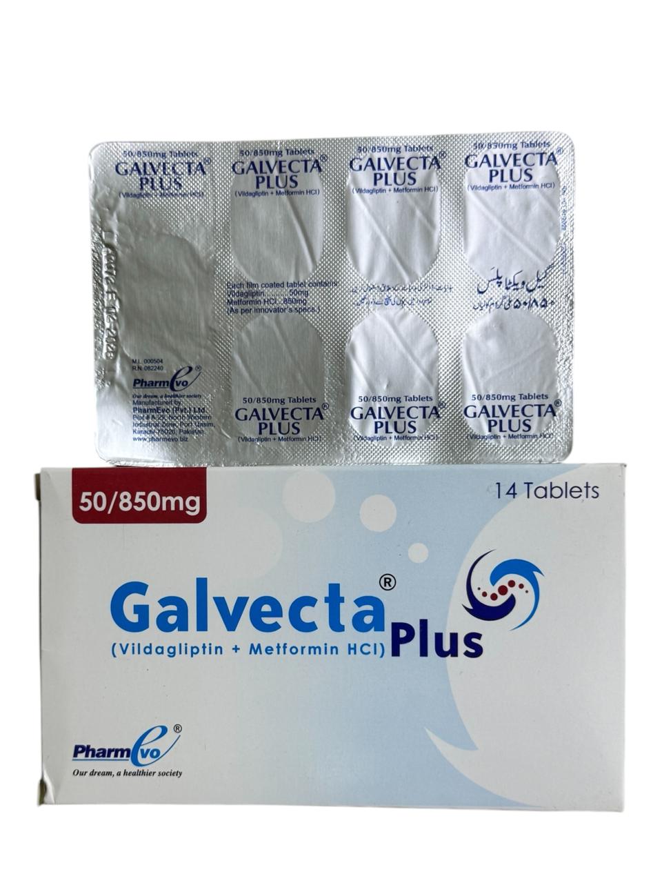 Galvecta Plus Tablets 50/850Mg (1 Strip = 7 Tablets)