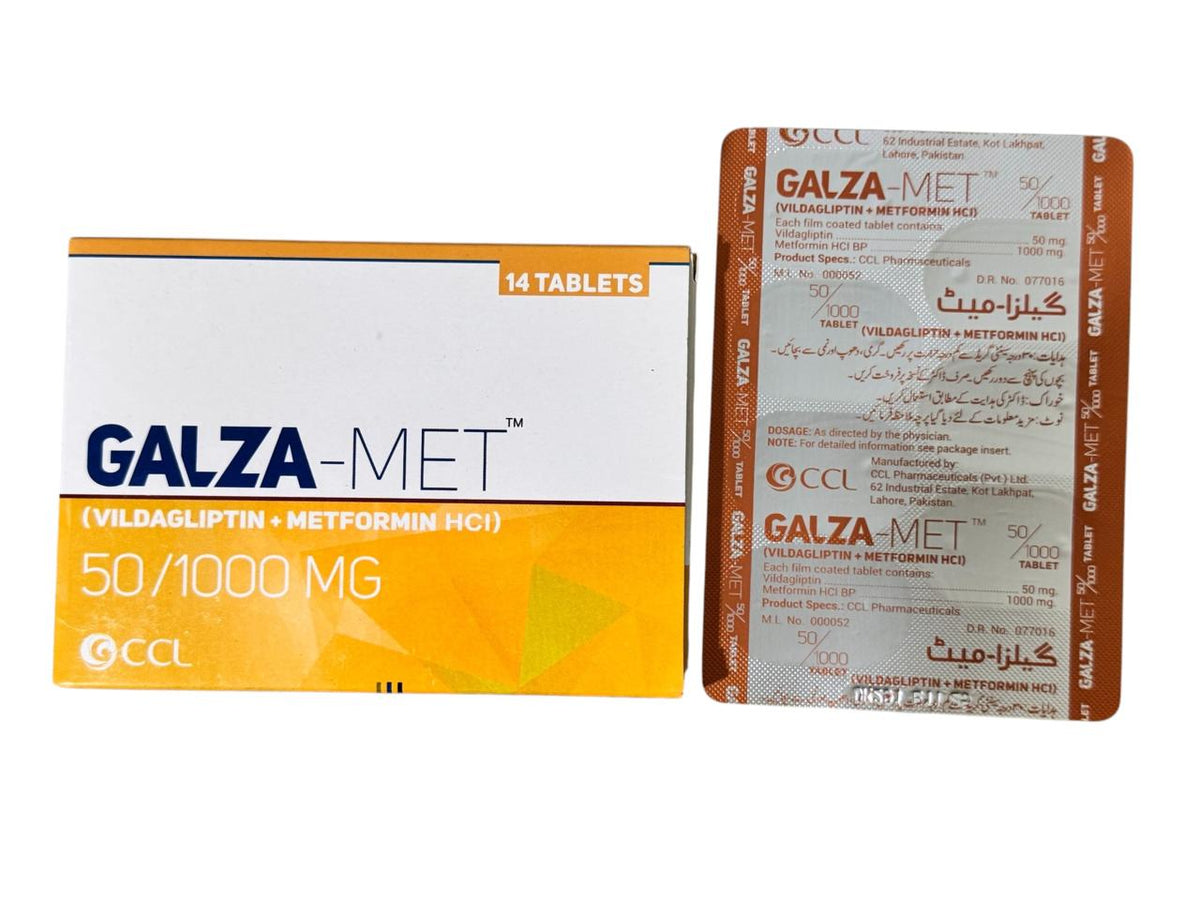 Galza-Met  Tablets 50Mg/1000Mg (1 Strip = 7 Tablets)