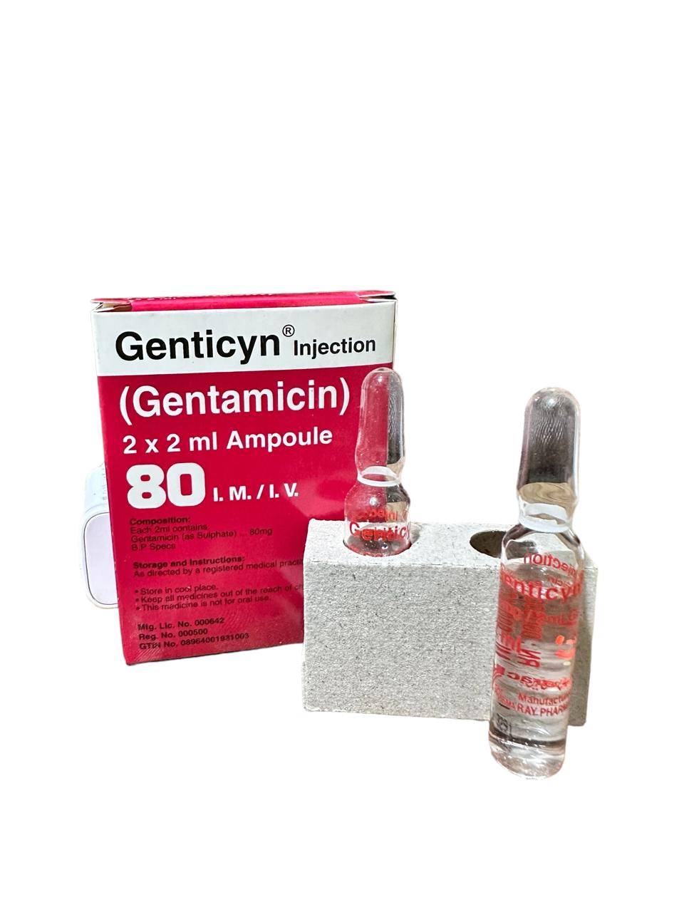 Genticyn Im/Iv Injection 80Mg (1 Box = 2 Ampoules)