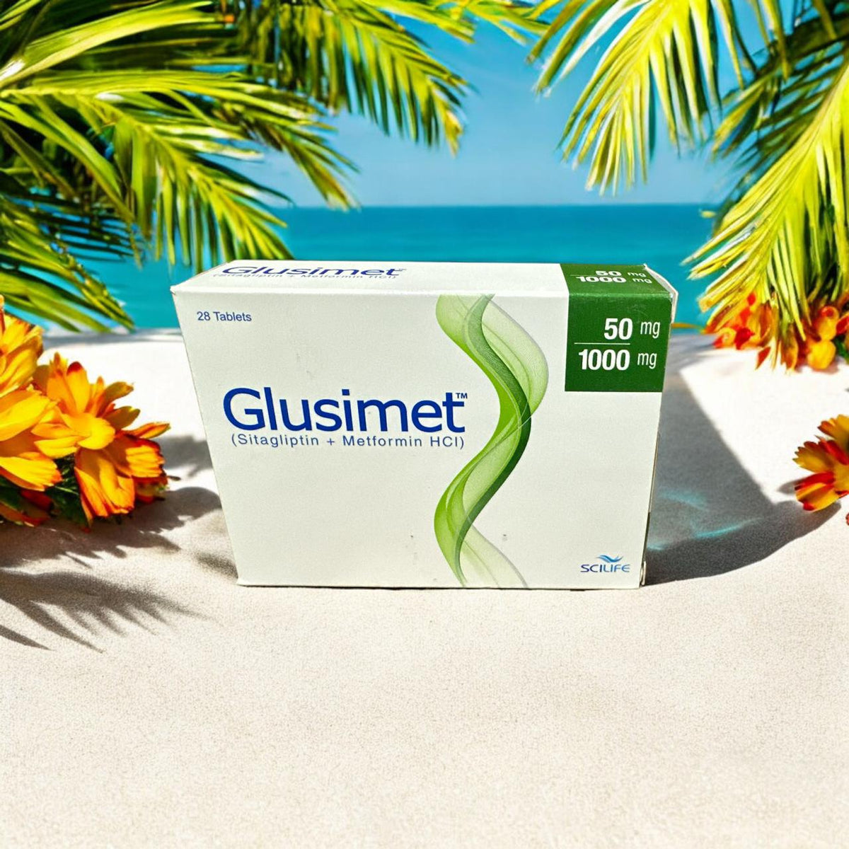 Glusimet Tablets 50Mg/1000Mg (1 Strip = 7Tablets)