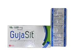 Guja Sit  Tablets 15Mg+100Mg  (1 Strip = 7 Tablets)