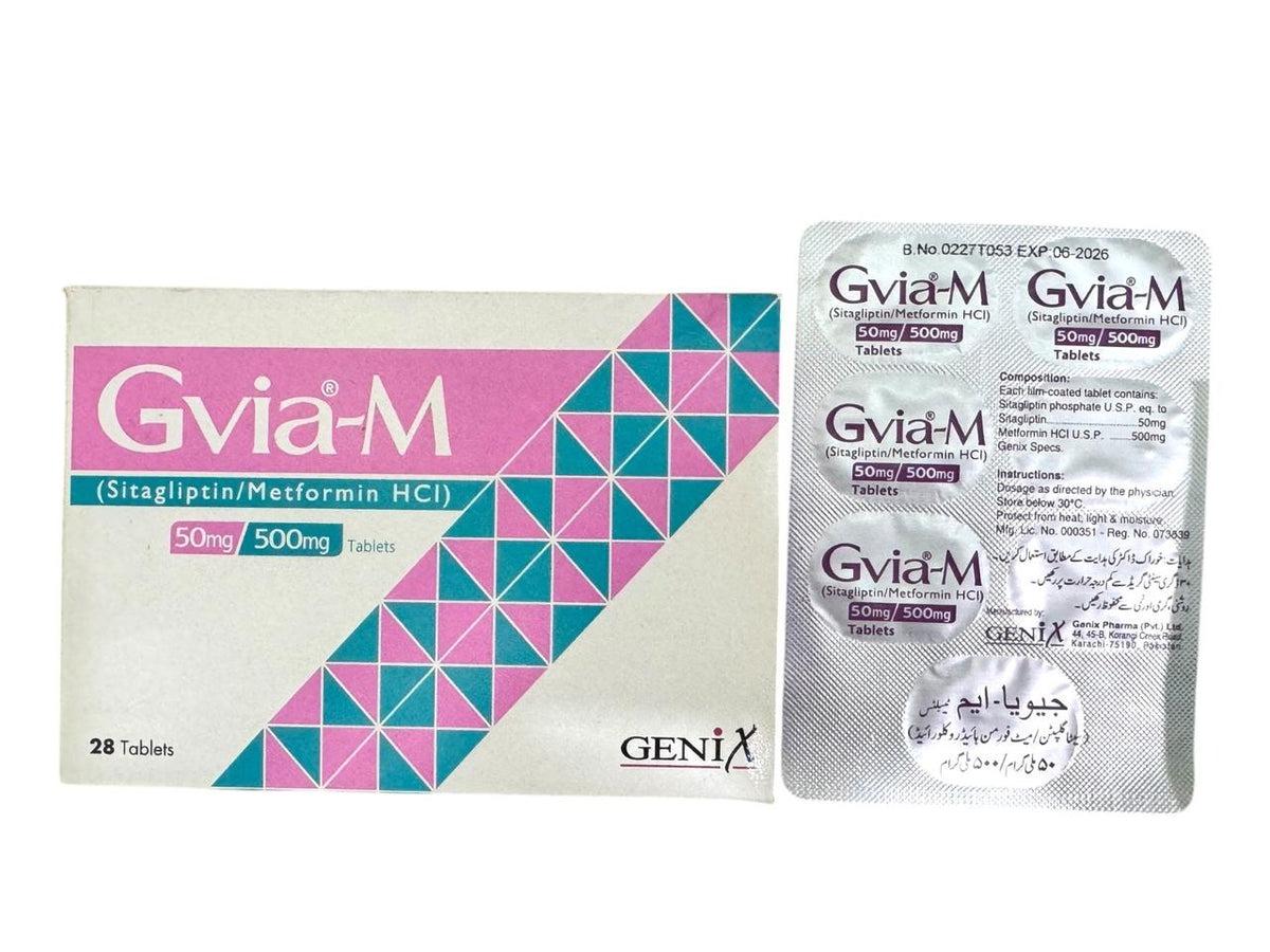 Gvia-M  Tablets 50/500Mg  (1 Strip = 7 Tablets)