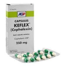 Keflex Capsules 250mg ( 1 Box = 12 Capsules )