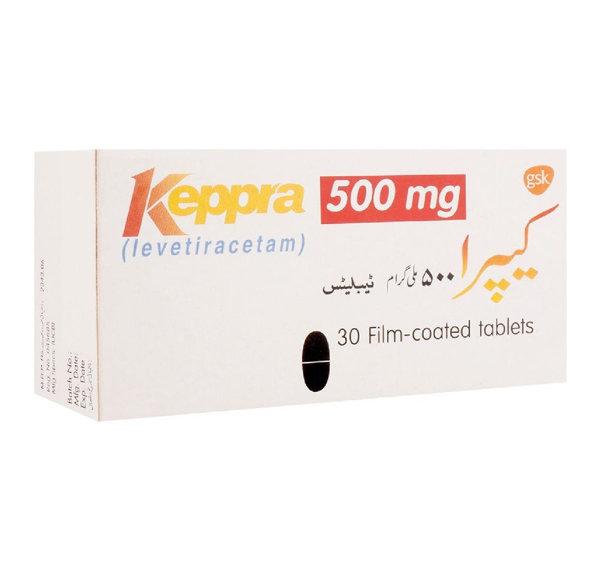 Keppra Tablets 500Mg (1 Strip = 10 Tablets)