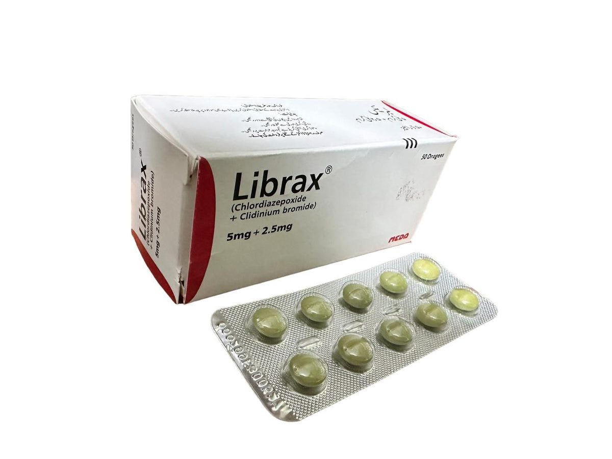 Librax Tablets 5Mg+2.5Mg (1 Strip = 10 Tablets) – Multan Plus Pharmacy