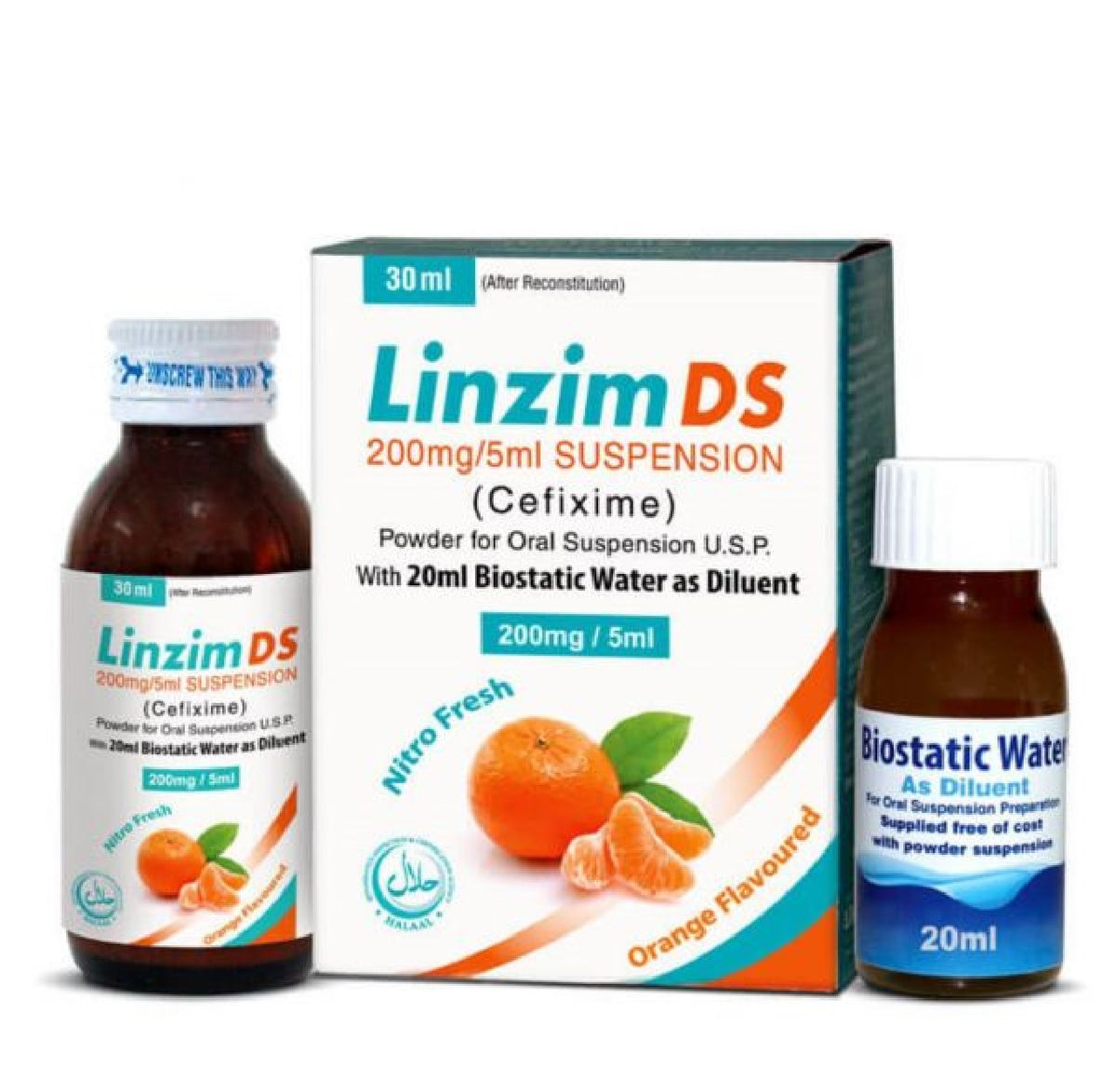 Linzim DS 30ml  Suspension 200mg/5ml