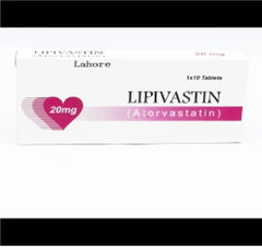 Lipivastin Tablets 20Mg (1 Box  = 10 Tablets)