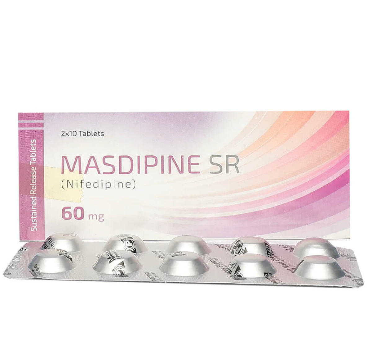 Masdipine Sr Tablets 60Mg (1 Strip = 10 Tablets)