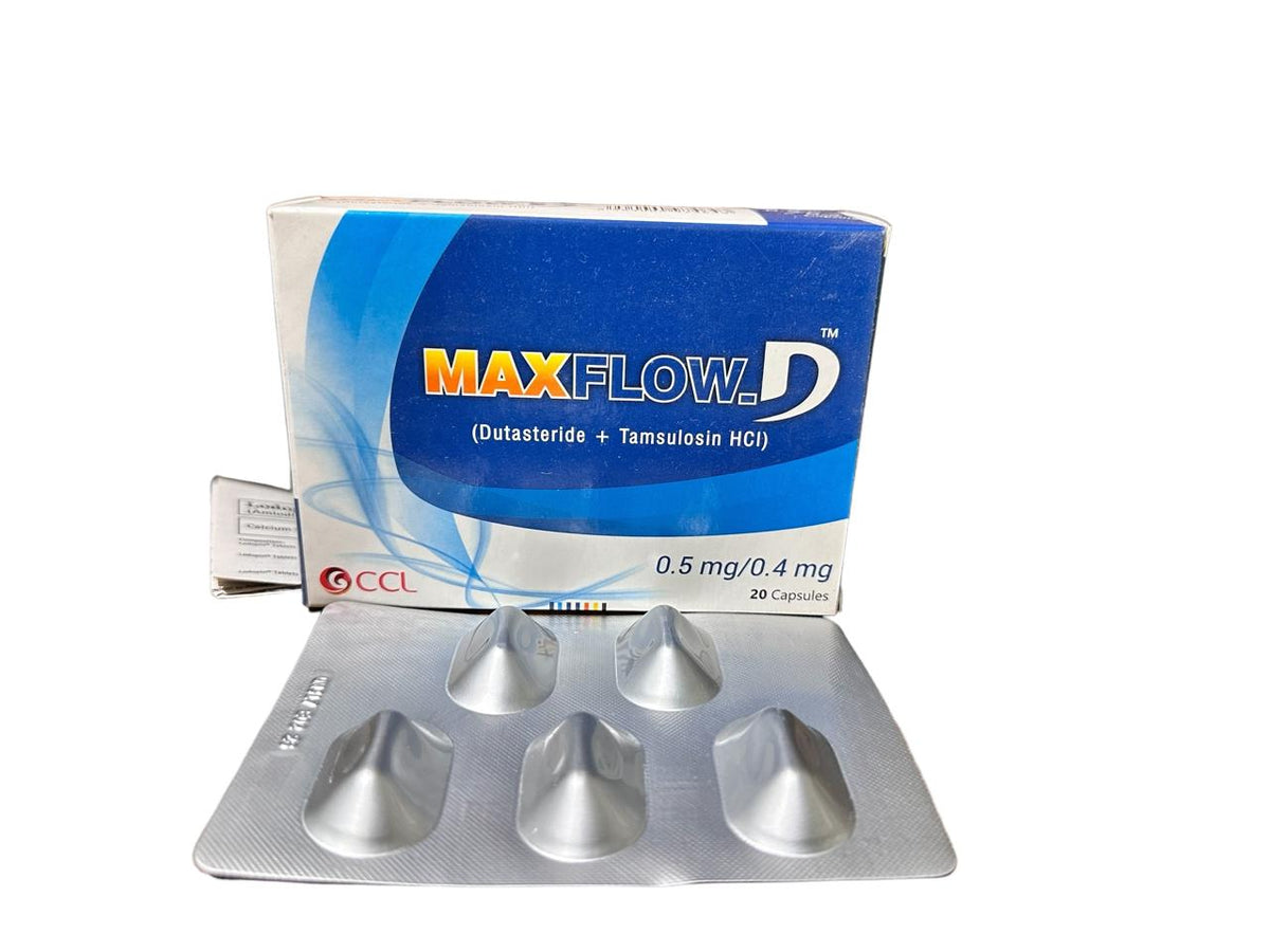 Maxflow-D Capsules 0.5Mg/0.4Mg (1 Strip = 5 Capsules)