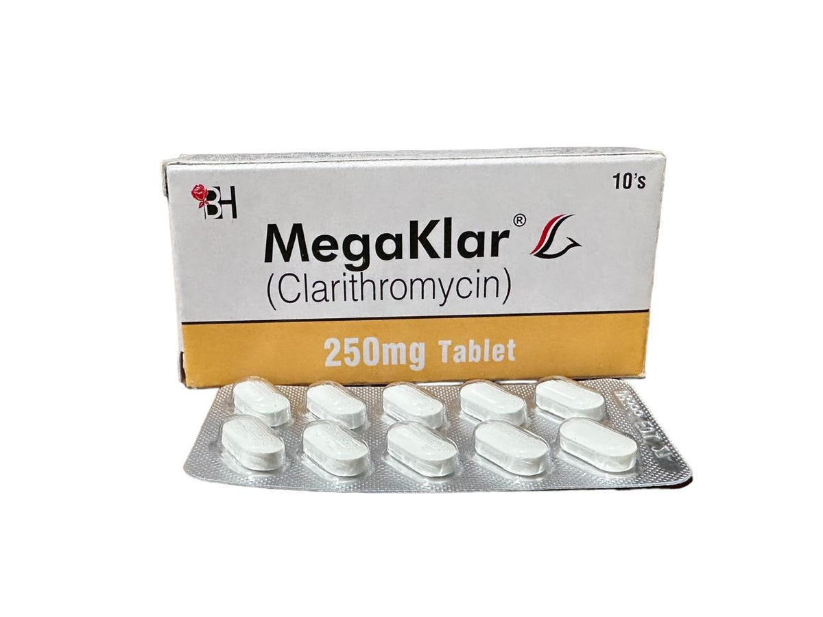 Megaklar Tablets 250Mg (1 Box = 10 Tablets)