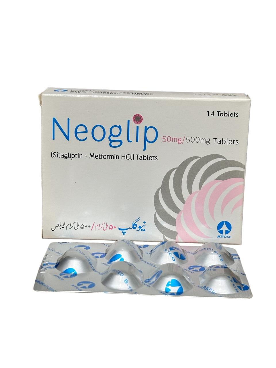 Neoglip Tablets 50Mg/500Mg (1 Strip = 7 Tablets)