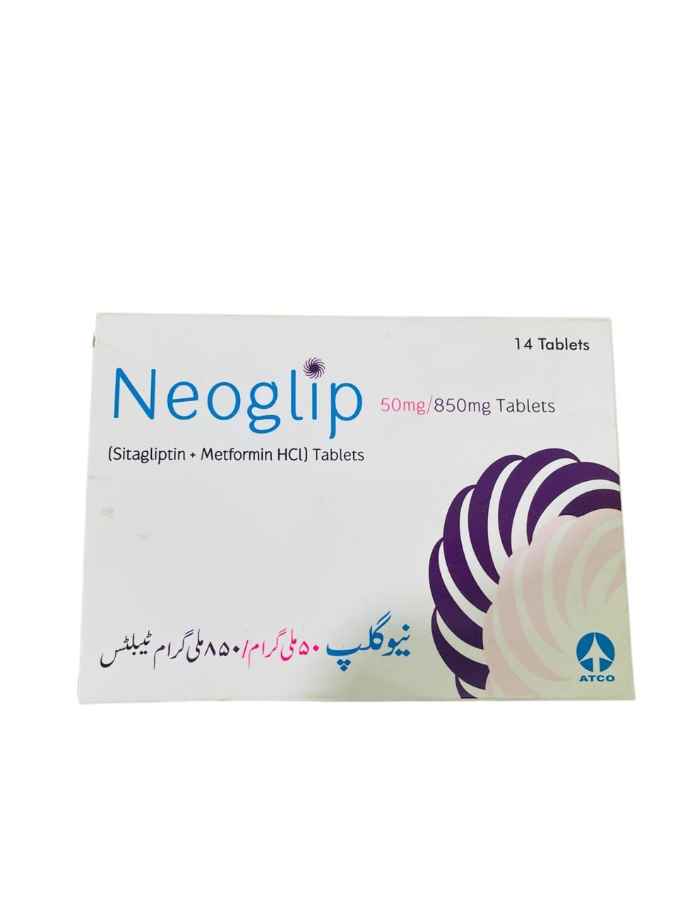 Neoglip Tablets 50Mg/850Mg (1 Strip = 7 Tablets)