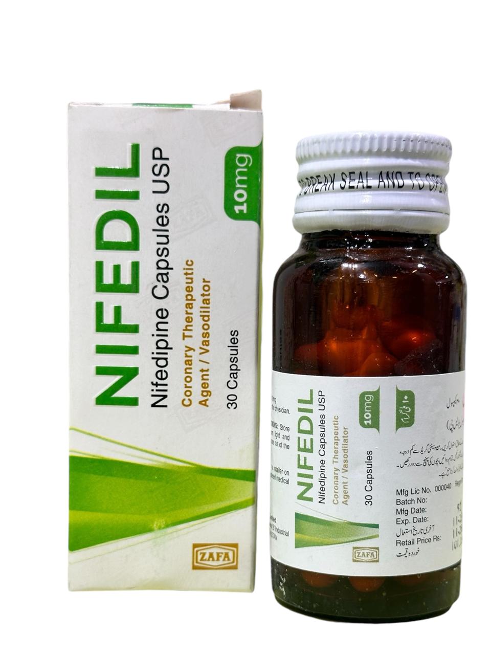 Nifedil Capsule 10Mg (1 Bottle = 30 Capsule)